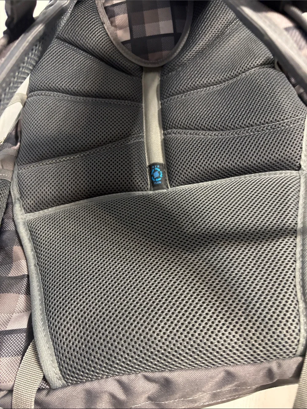 High Sierra Gray and Black Plaid Backpack